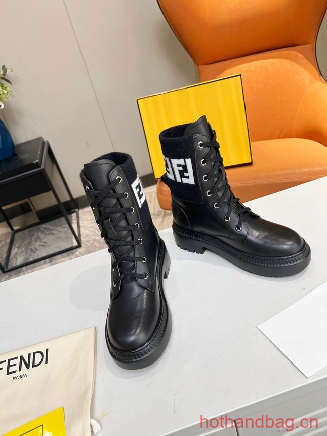 Fendi graphy leather biker boots 93705-5