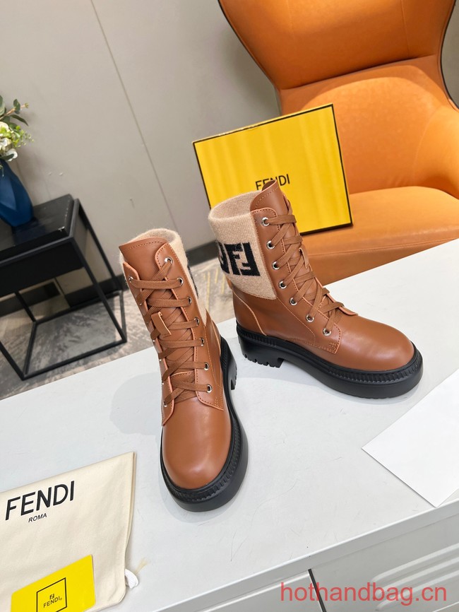 Fendi graphy leather biker boots 93705-6