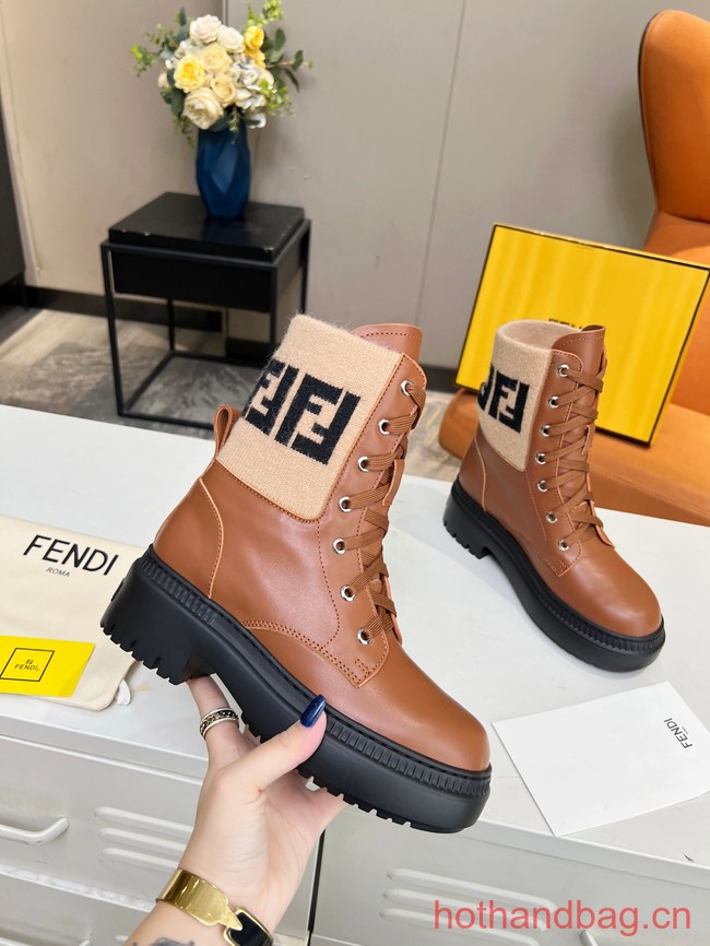 Fendi graphy leather biker boots 93705-6