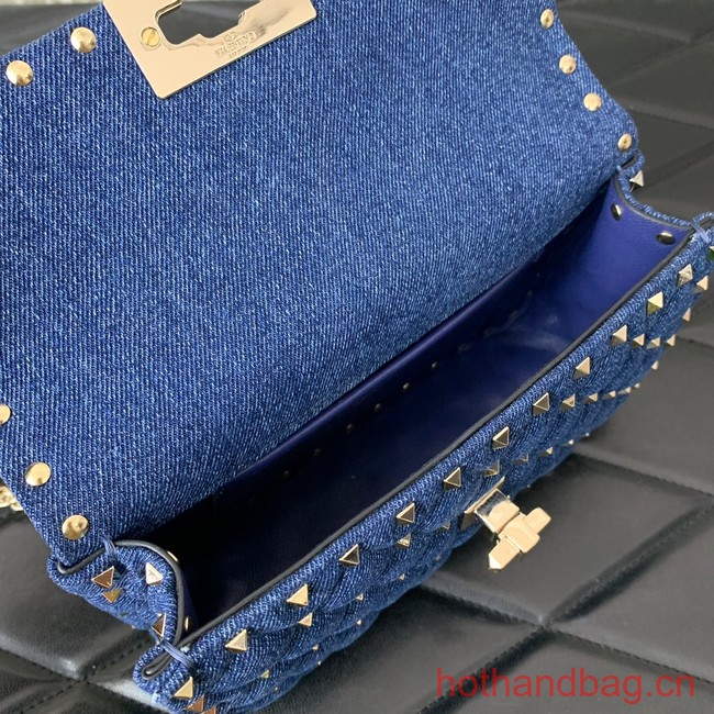 VALENTINO ROCKSTUD SPIKE Denim B0123 blue