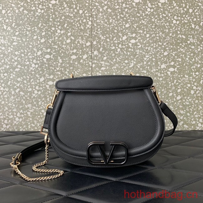 VALENTINO VSLING granular calfskin bag P098 black