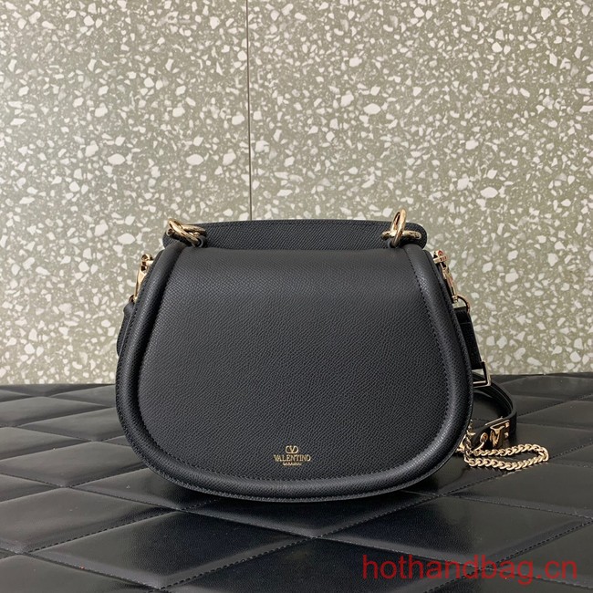 VALENTINO VSLING granular calfskin bag P098 black