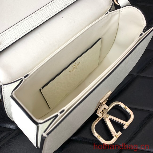 VALENTINO VSLING granular calfskin bag P098 white