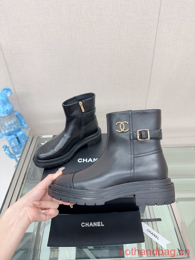 Chanel LEATHER ANKLE BOOT 93706-2