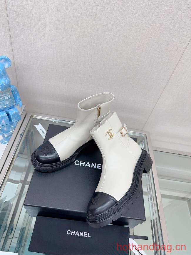 Chanel LEATHER ANKLE BOOT 93706-3