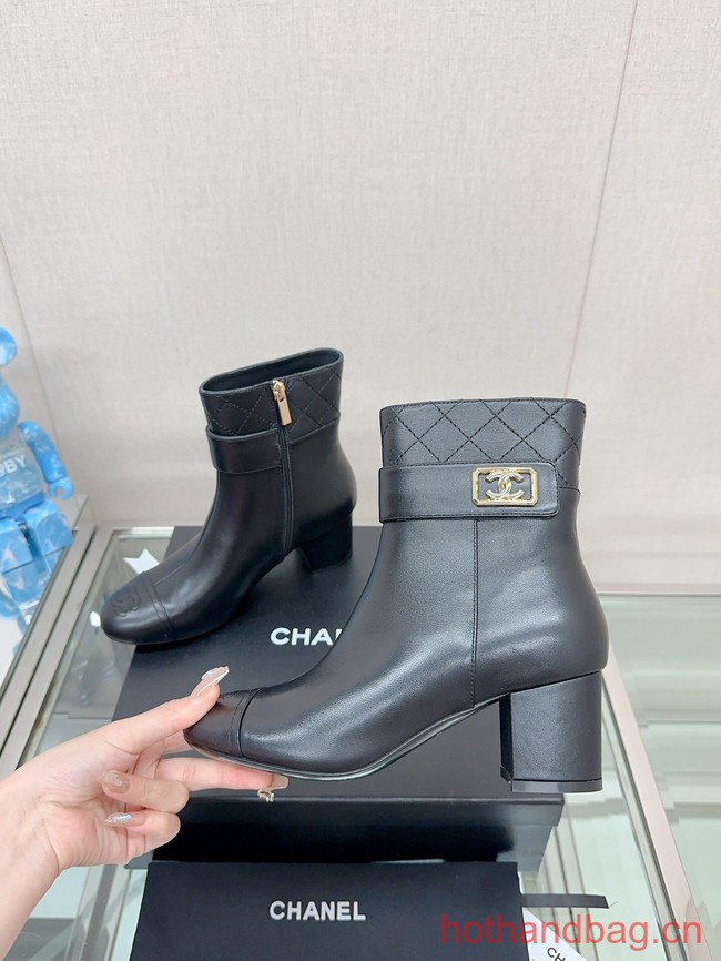 Chanel LEATHER ANKLE BOOT 93706-4