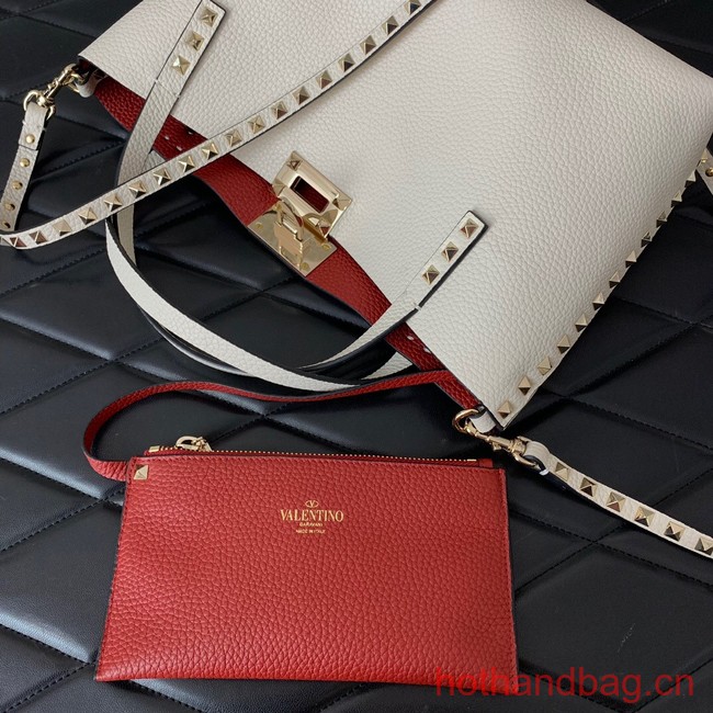 VALENTINO grain calfskin leather bag 0044 white