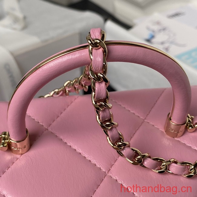 Chanel SMALL FLAP BAG WITH TOP HANDLE AS4469 pink