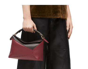 Loewe Classic leather Puzzle bag 47398 Chocolate&Burgundy