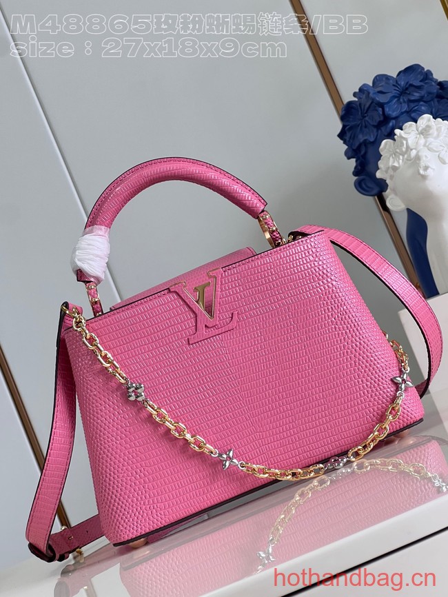 Louis Vuitton Capucines Lizard print BB M21043 rose