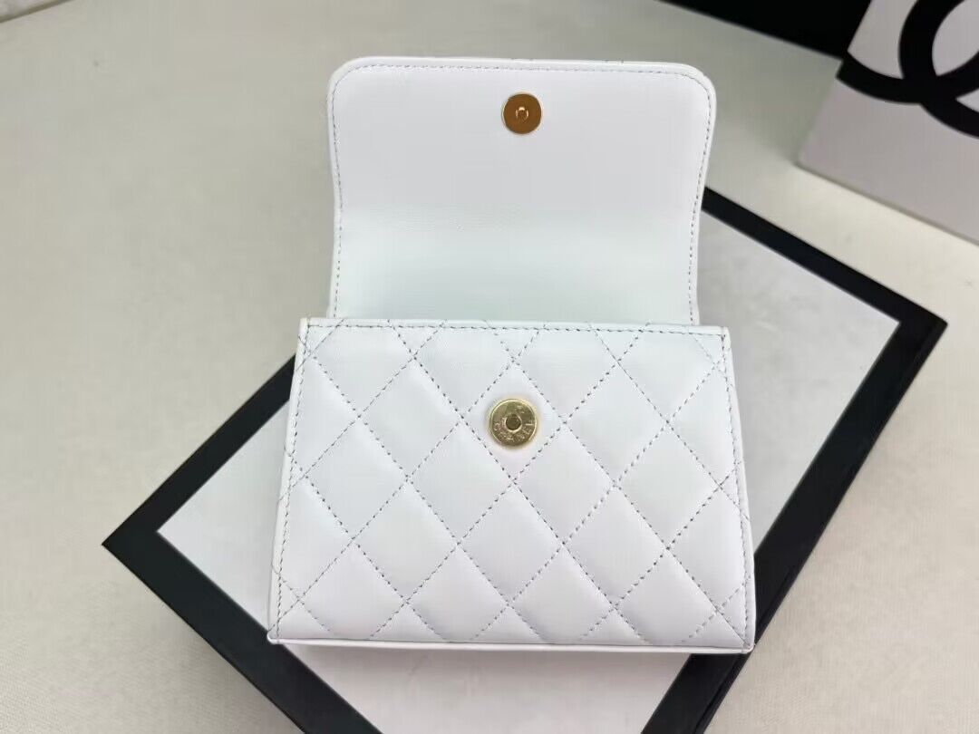 CHANEL 22B Kelly Pearl Top Handle Bag AP3513 White