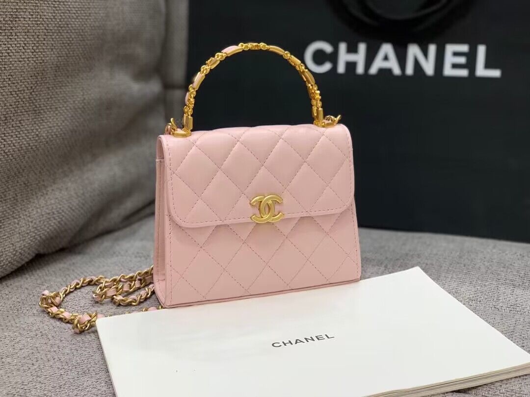 CHANEL 22B Kelly Top Handle Bag AP2945Y Pink