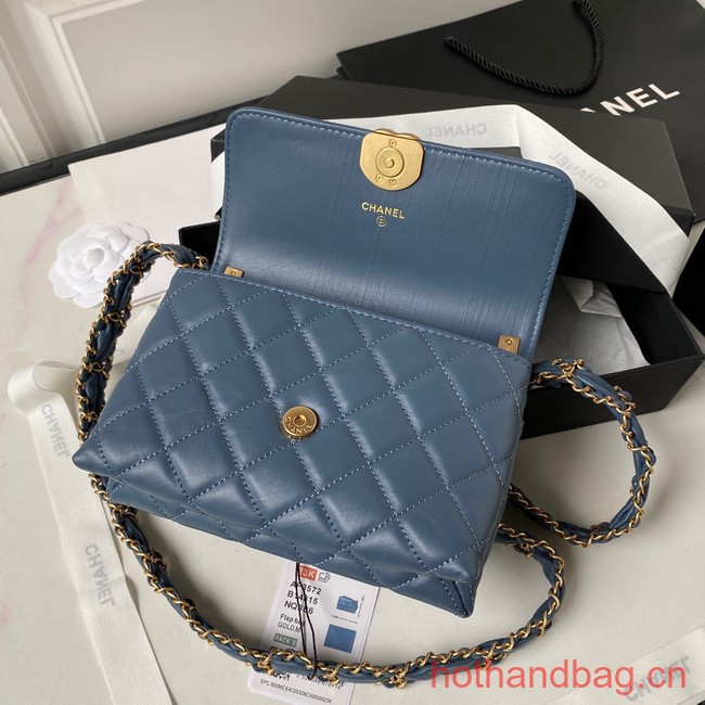 Chanel SMALL FLAP BAG AS3572 blue