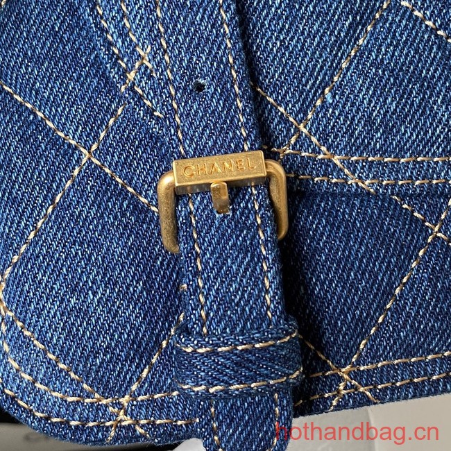 CHANEL Backpack Denim AP4031 Blue