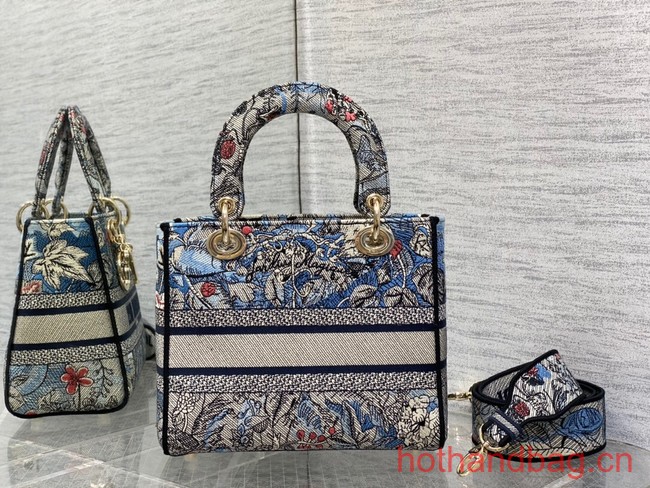 Dior MEDIUM LADY D-LITE BAG Embroidery M0565OE-1