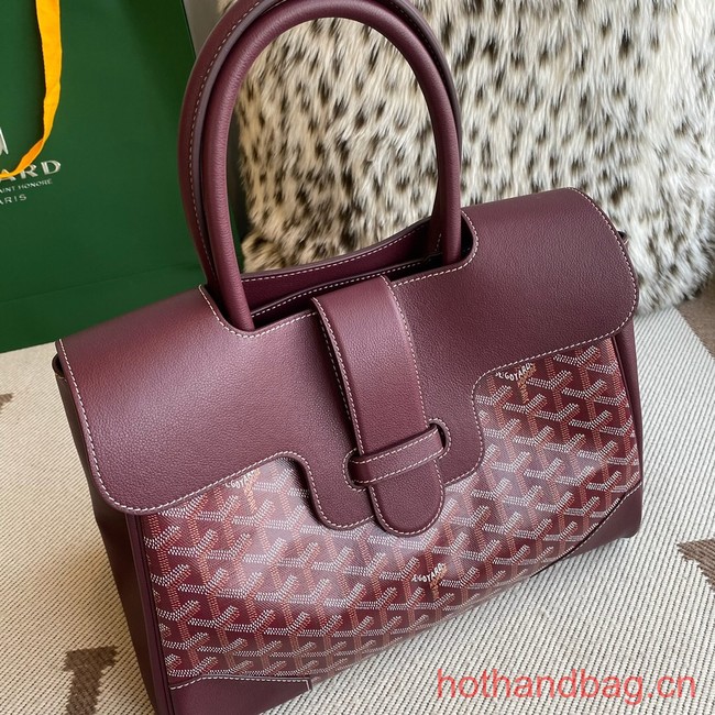 Goyard Calfskin Leather Tote Bag 20300 Wine