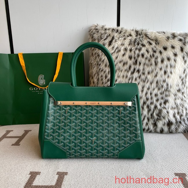 Goyard Calfskin Leather Tote Bag 20300 green