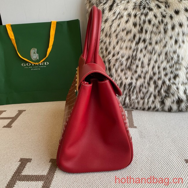 Goyard Calfskin Leather Tote Bag 20300 red