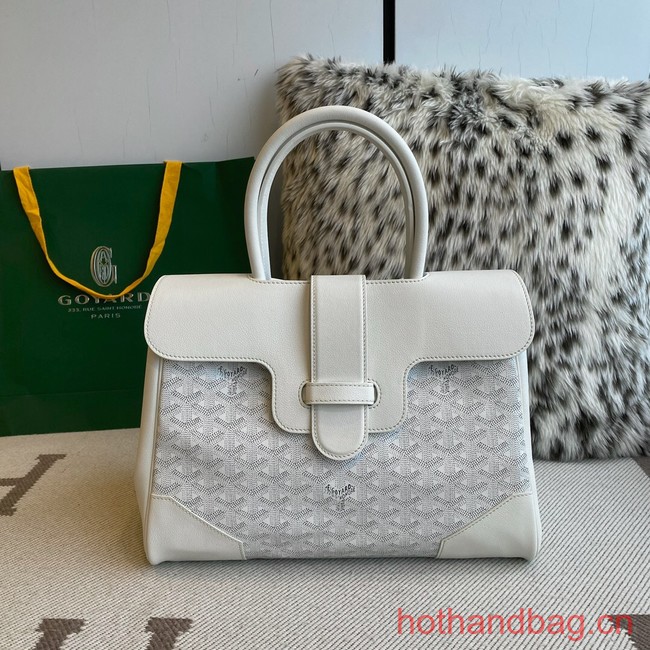 Goyard Calfskin Leather Tote Bag 20300 white