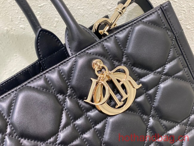 MEDIUM DIOR BOOK TOTE Black Calfskin M1296ZG