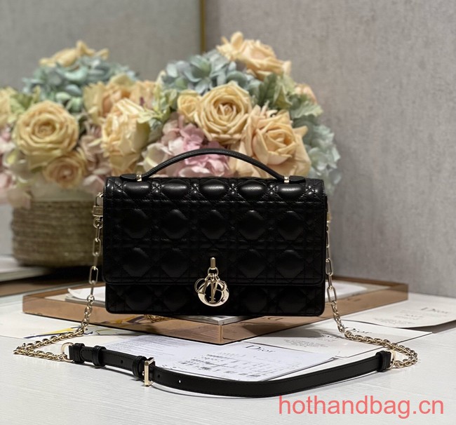 MISS DIOR TOP HANDLE BAG black Cannage Lambskin M0997ON