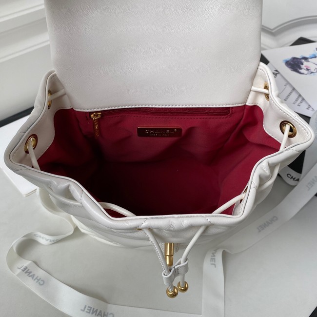 CHANEL 19 BACKPACK AS4223 white