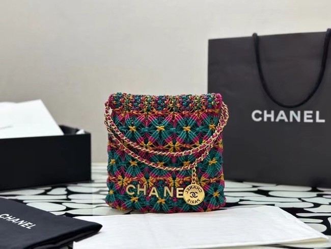 CHANEL 22 MINI HANDBAG AS3980 Rainbow