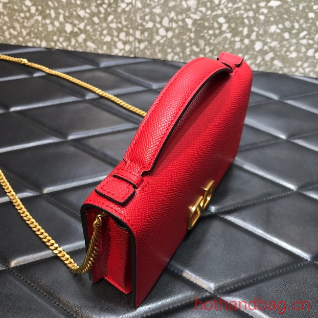 VALENTINO grain calfskin leather bag 0688 red