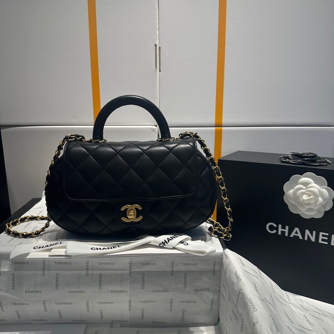 Chanel flap bag with top handle AS4569 Black