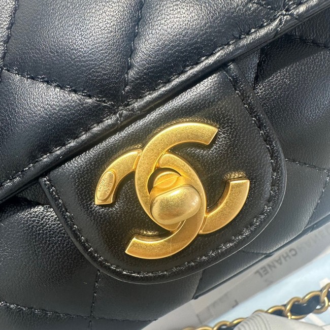 Chanel flap bag with top handle AS4573 Black