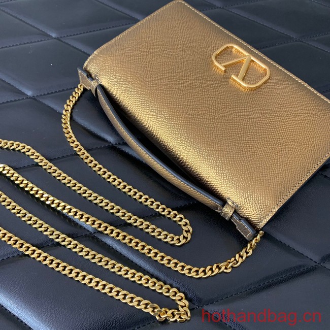 VALENTINO grain calfskin leather bag 0688 gold