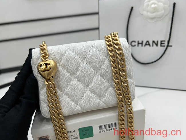 Chanel NANO CLUTCH WITH CHAIN A68128 white