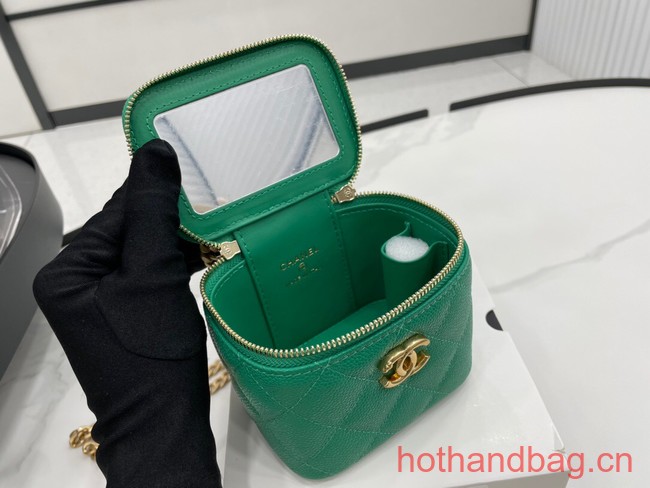 Chanel NANO CLUTCH WITH CHAIN A68129 GREEN