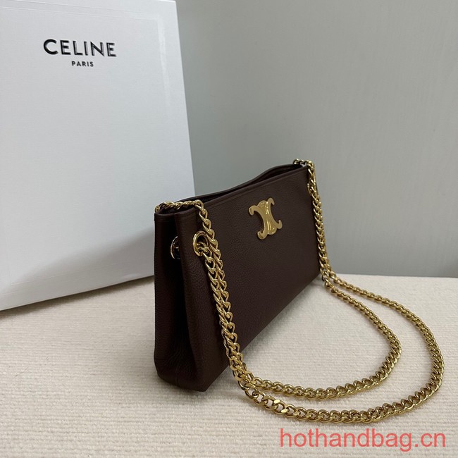 Celine MEDIUM NEWSPAPER BAG IN SUPPLE CALFSKIN 114253 Wine