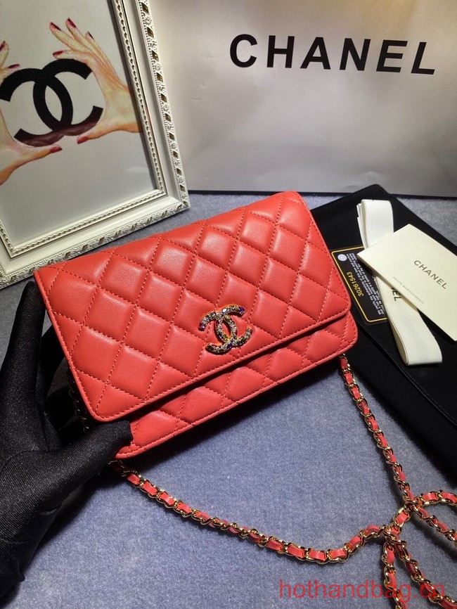 Chanel WALLET ON CHAIN AP1794 red