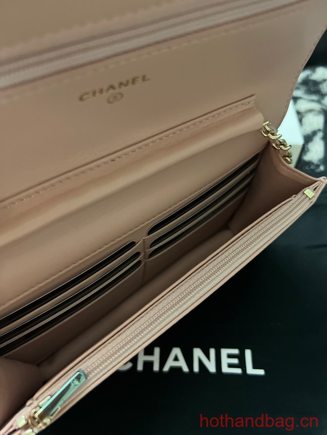 Chanel CLASSIC WALLET ON CHAIN AP0250 pink