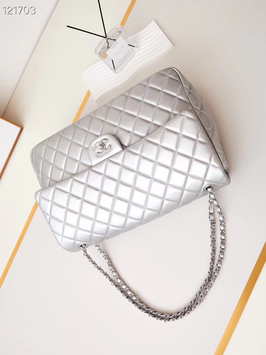 Chanel LARGE 2.55 HANDBAG AS4661 Silver