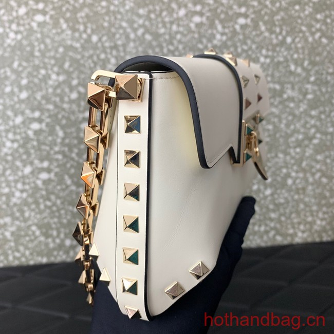 VALENTINO Rockstud 23 smooth calfskin bag 0M77Q white