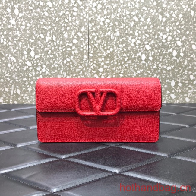 VALENTINO grain calfskin leather bag 0681 red