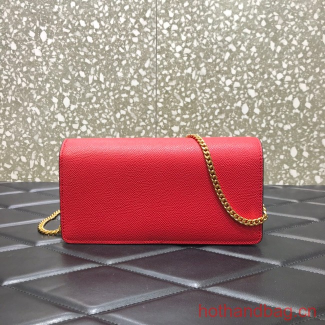 VALENTINO grain calfskin leather bag 0681 red