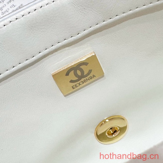 Chanel SMALL FLAP BAG AS4561 White& Yellow& Pink & Blue