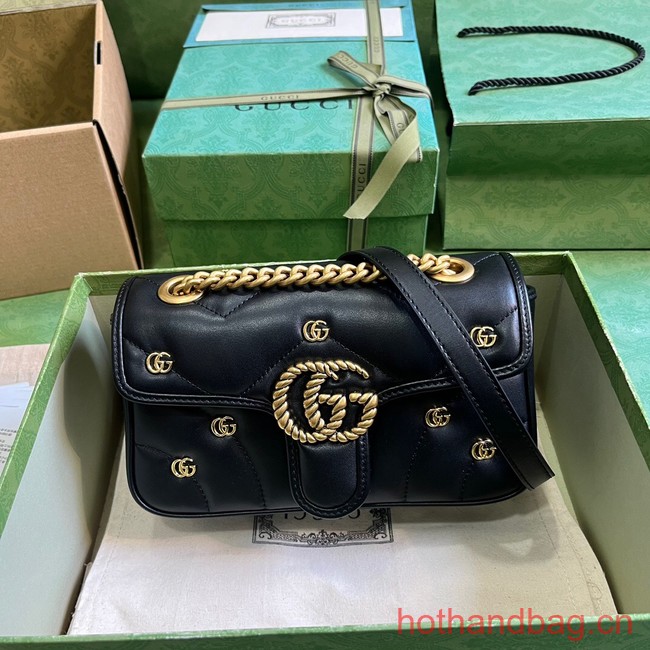 GUCCI GG MARMONT MINI SHOULDER BAG 446744 black