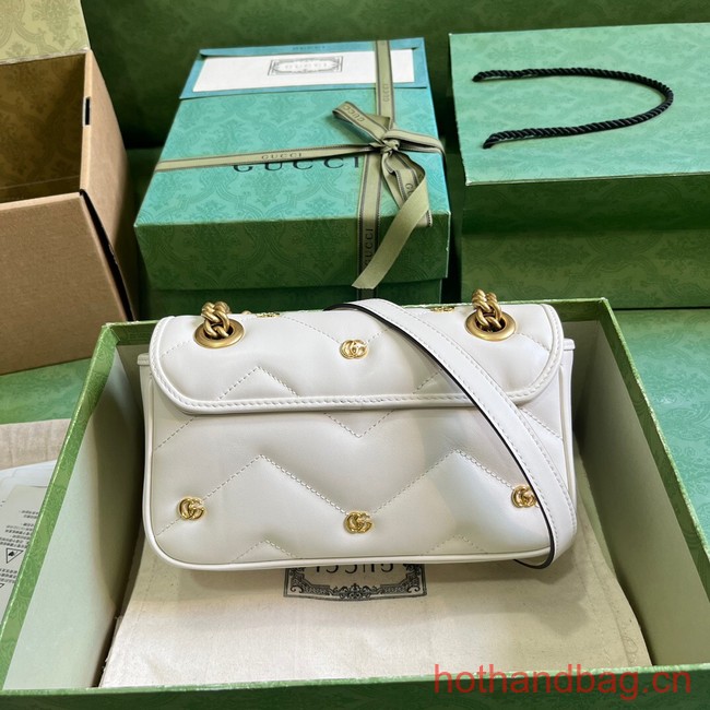 GUCCI GG MARMONT MINI SHOULDER BAG 446744 white