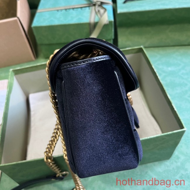 GUCCI GG MARMONT SMALL velvet SHOULDER BAG 443497 black