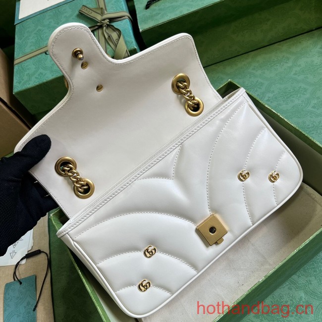 GUCCI GG MARMONT SMALL SHOULDER BAG 443497 White