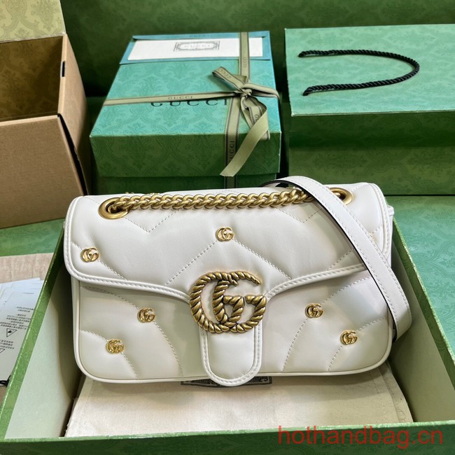 GUCCI GG MARMONT SMALL SHOULDER BAG 443497 White