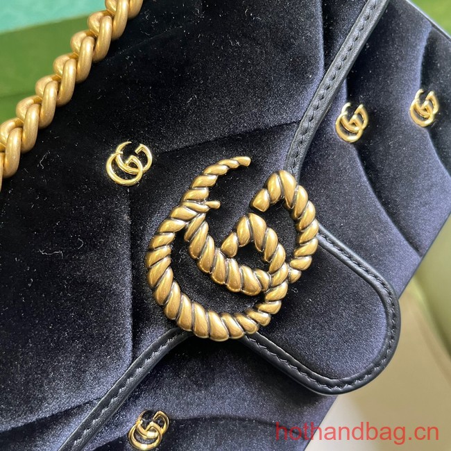 GUCCI GG MARMONT velvet MINI SHOULDER BAG 446744 black