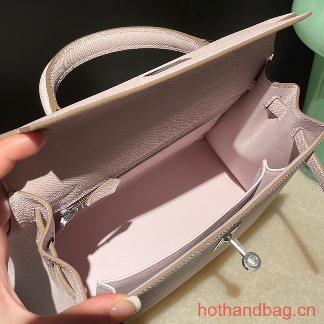 Hermes original Kelly Epsom Leather KL25 light pink