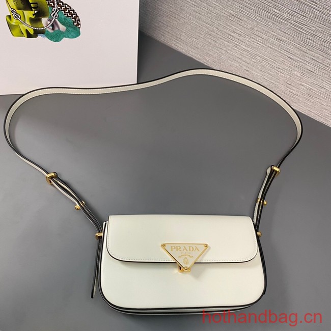 Prada Leather shoulder bag 1BD339 white