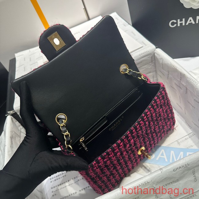 Chanel CLASSIC HANDBAG A01116 red&black